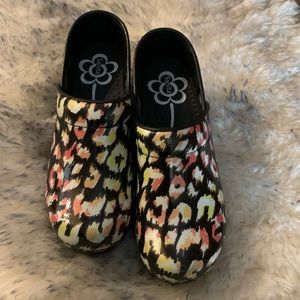 Sanita rainbow cheetah print size 38